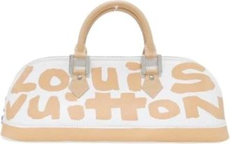 Louis Vuitton Pre-owned Graffiti Alma Horizontal Coated Calf Bag - Dames - Vintage Handtas - Beige - ONE Size - Leer - Vintage