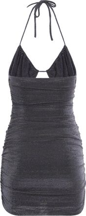 Zeynep Arcay Womens Mini Jersey Dress With Lurex Yarn Blue Viscose