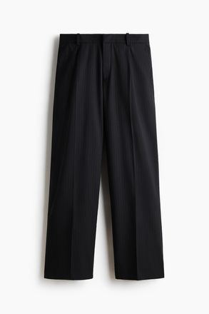 H&M Elegante Hose in Loose Fit - Schwarz