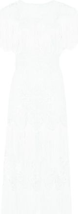 Temperley London Abito midi Cordelle con pizzo - Bianco