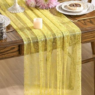 OEM Tira De Mesa Transparente Con L&aacute;mina Brillante, 75 X 300 Cm, Decoraci&oacute;n Para Fiestas, Celebraciones Y Cumplea&ntilde;os (interiores), Naranja