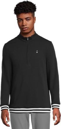 Travis Mathew Happier Hour 1/4 Zip Mens Coat Black : 3XL, Cotton/Elastane/Polyester