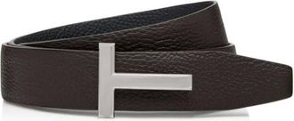 Tom Ford Belts, male, Gray, 95 CM, 30mm Reversible T Belt