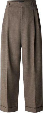 SOEUR Watson Broeken - Dames - Wijde Broeken - Beige - M - Wol - Broeken