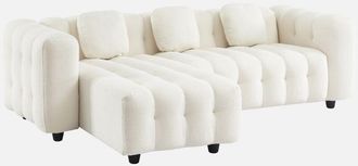 Sweeek Sof&aacute; Esquinero Reversible Con Rizo Texturado