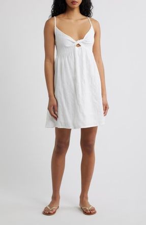 Rip Curl Catalina Island Stripe Minidress in Optical White at Nordstrom, Size Xx-Small