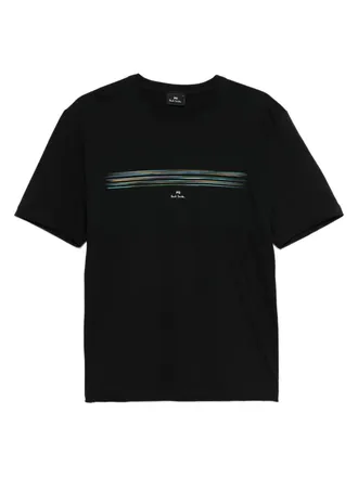 Paul Smith Blur Stripe T-shirt - Black