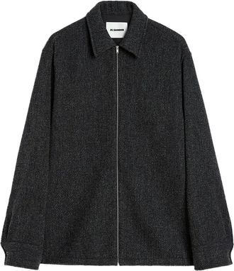 Jil Sander zip-front collar jacket - Grey