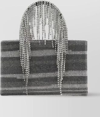 Kara crystal mesh shoulder bag