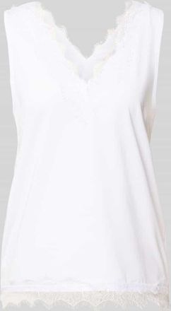Freequent Regular Fit Bluse mit Spitzenbesatz Modell Bicco in Offwhite, Gr&ouml;&szlig;e XXL