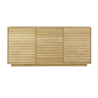 Miliboo Aparador De Madera Maciza De Mangos 3 Puertas L160 Cm Matcha