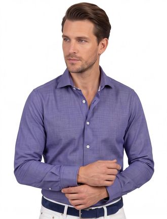 John Miller overhemd Tailored Fit blauw