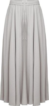 Drykorn Qerime Modal Twill Geplooide Rok - Dames - Maxi Rokken - Grijs - L - Polyester - Rokken