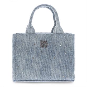 DKNY Womens Accessories Hadlee Mini Crossbody Bag in Denim - Blue Cotton - One Size