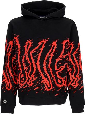 Octopus Zwart/Rood Lichtgewicht Hoodie - Heren - Hoodies - Zwart - XL - Katoen - Hoodies & sweatvesten