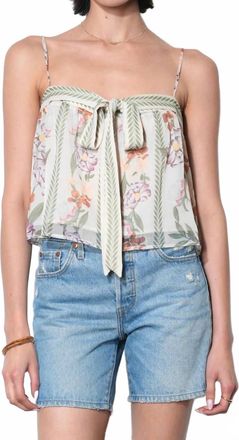 Greylin Taylor Tie Front Top In Ivory Combo