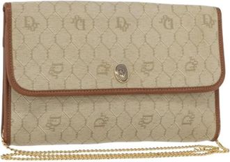 Dior Pre-owned Cross Body Bags, female, Beige, Size: ONE SIZE Pre-owned Vintage Shoulder Bag