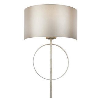 Netlighting TRENTO Dimmable Stylish Contemporary Indoor D&eacute;cor Fabric Wall Lamp in Metallic Silver
