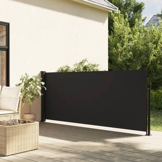 Berkfield Home Retractable Side Awning Black 140x500 cm