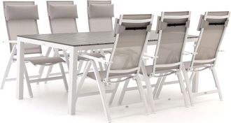 Bellagio la vita attrattiva Bellagio Avenza/Fidenza 220cm dining tuinset 7-delig verstelbaar