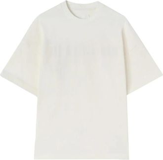 Jil Sander T-shirt met logo-print - Heren - T-shirts - Wit - L - Katoen - Tops