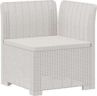 vidaXL Sill&oacute;n Individual De Jard&iacute;n Apariencia De Ratan Pp Blanco Vidaxl