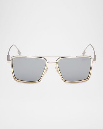 Ermenegildo Zegna Mens Metal Aviator Sunglasses