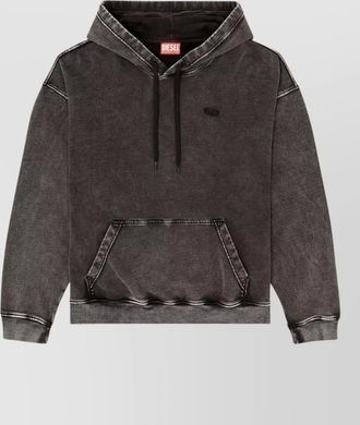 Diesel cotton logo-embroidered hoodie