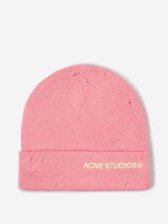 Acne Studios Distressed Logo Beanie