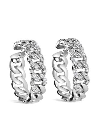 Leo Pizzo 18K white gold Groumette diamond earrings - Silver