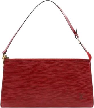Louis Vuitton Pre-owned Shoulder Bag - Dames - Vintage Schoudertas - Rood - ONE Size - Leer - Vintage