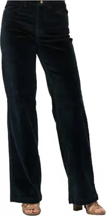 Judy Blue Womens Abigail Wide Leg Corduroy Trouser In Emerald