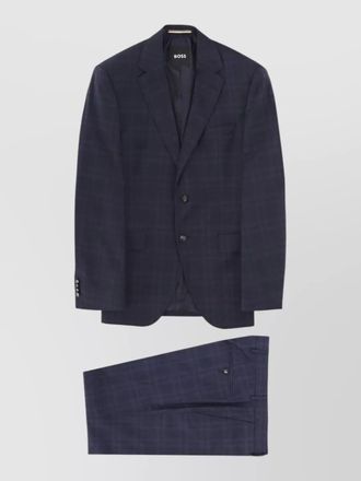 HUGO BOSS jackson tailored check suit jacket and trousers