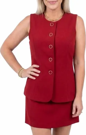 Entro Caroline Vest And Shorts Set In Fuchsia