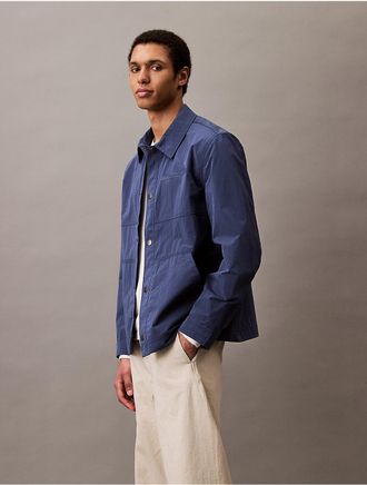 Calvin Klein Jeans Calvin Klein Mens Nylon Blend Classic Shirt Jacket - Navy - 2XL