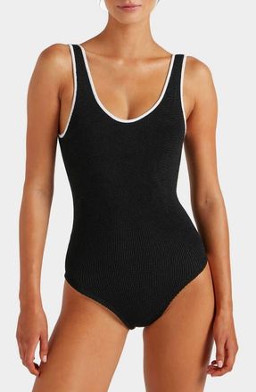 Hunza G Faye One-Piece Swimsuit in Black at Nordstrom