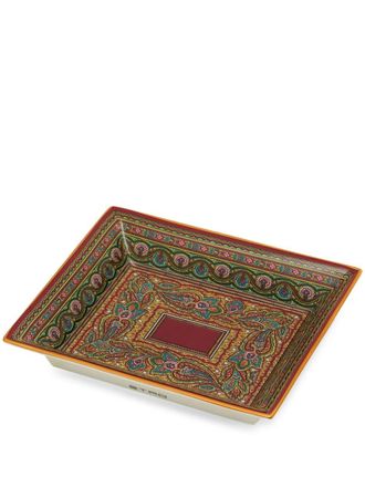 Etro Home paisley-print porcelain tray - unisex - Porcelain - OS - Brown