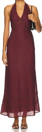 Faithfull The Brand Jasmine Maxi Dress In Bordeaux