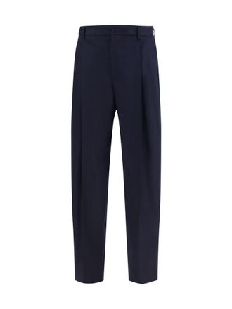 Dolce & Gabbana Dark Blue Flannel Pants