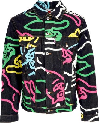 Icecream Multicolor Running Dog Denim Jack - Heren - Spijkerjassen - Veelkleurig - M - Denim - Jassen