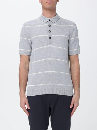 Eleventy Polo in maglia di cotone e seta a righe Eleventy