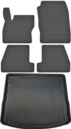 OEM Juego De Alfombrillas De Goma Para Coche Y Alfombrilla Para Maletero Para Ford Focus Iii Estate (marzo De 2011 A Agosto De 2018)
