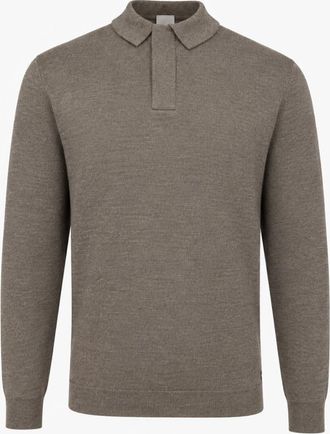 Gentiluomo Longsleeve Polo Zip | Taupe