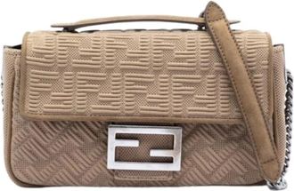 Fendi Pre-owned Cross Body Bags, female, Beige, Size: ONE SIZE Pre-owned Shoulder Bag
