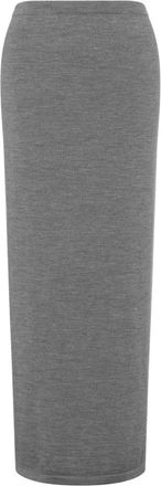 Moschino knitted virgin wool pencil skirt - women - Virgin Wool - 36 - Grey