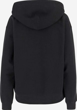 Jil Sander Womens Cotton Sweatshirt With Logo - Black Top