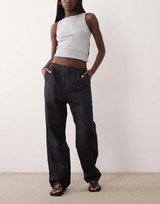 Arket Pantaloni palazzo a fondo ampio neri-Nero