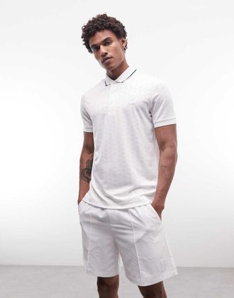 Lacoste Tennis Performance - Polo tecnica bianca con logo-Bianco