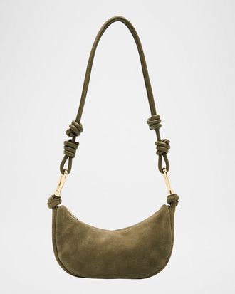 SIMKHAI Avery Crescent Suede Crossbody Bag