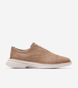 Cole Haan Mens &Oslash;riginal Grand CitySpectre Cap Toe Oxford Shoes - Beige Size 10.5